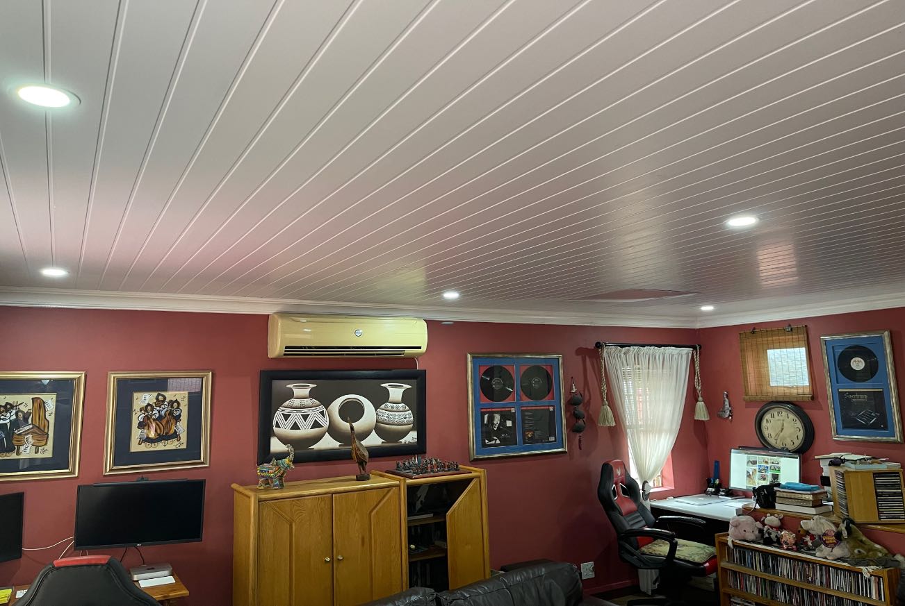 Downlighters for a client's entertainment room and office space